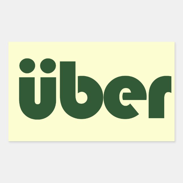 uber rectangular sticker (Front)