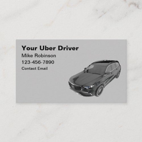 Uber Ride Hailing Luxury Business Cards
