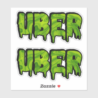 Uber Slime Logo for Rideshare and Delivery Sticker