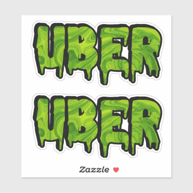 Uber Slime Logo for Rideshare and Delivery Sticker (Sheet)
