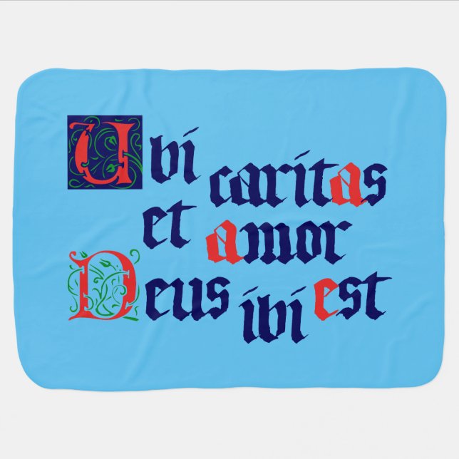 Ubi Caritas Baby Blanket (Horizontal)