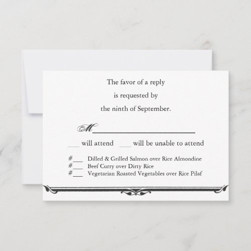 Ubi Caritas et Amor Wedding RSVP Template