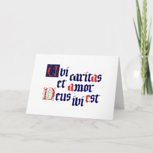 Ubi Caritas Letterpress Thank You Card