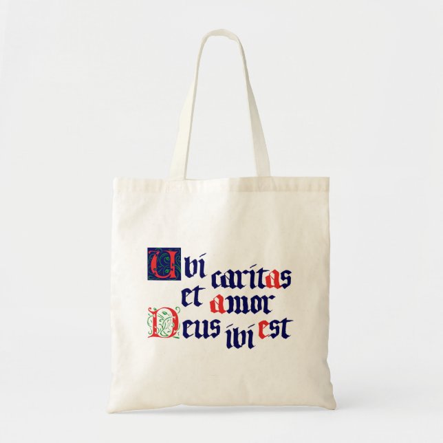 Ubi Caritas Tote Bag (Front)
