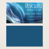 ubiquity blue white abstract card (Front & Back)