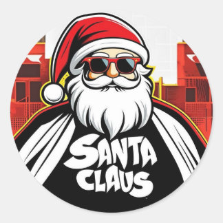 Ubran Santa 6 Classic Round Sticker