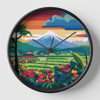 ubud bali indonesia scenery clocks