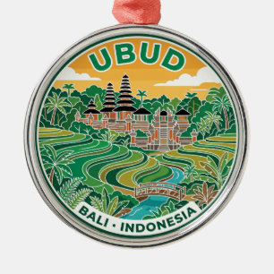 Ubud Indonesia Metal Ornament