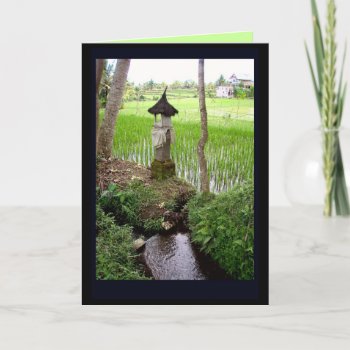 Ubud Mini Temple Greeting Card by sequindreams at Zazzle