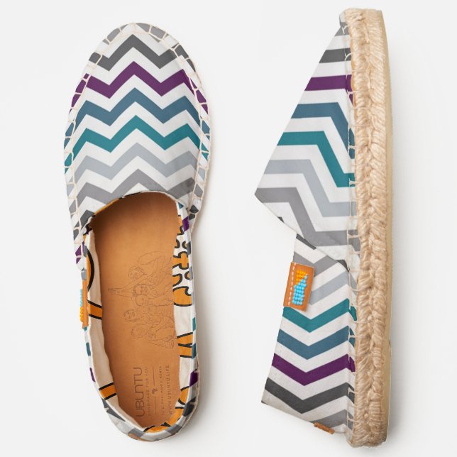 Ubuntu Afridrilles Espadrilles - Chevon Zigzag (Side)