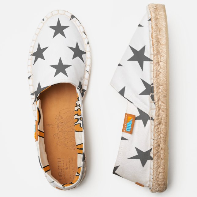 Ubuntu Afridrilles Espadrilles - Grey Stars (Side)