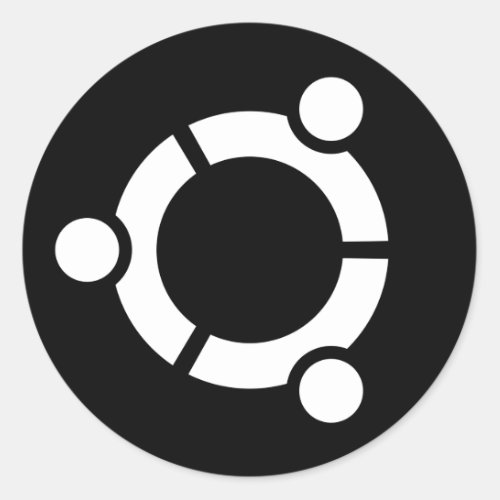 Ubuntu Black sticker circle