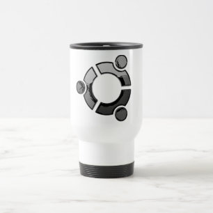 Ubuntu (chrome) travel mug