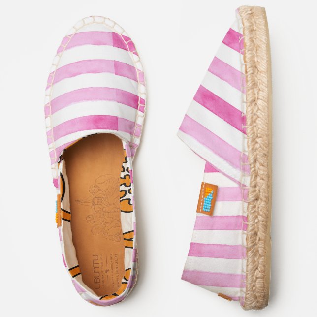 Ubuntu Espadrilles Footwear - Watercolours Pink (Side)