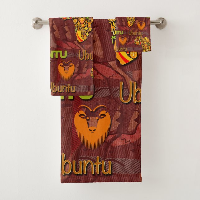 Ubuntu - I am because we are. Bath Towel Set (Insitu)