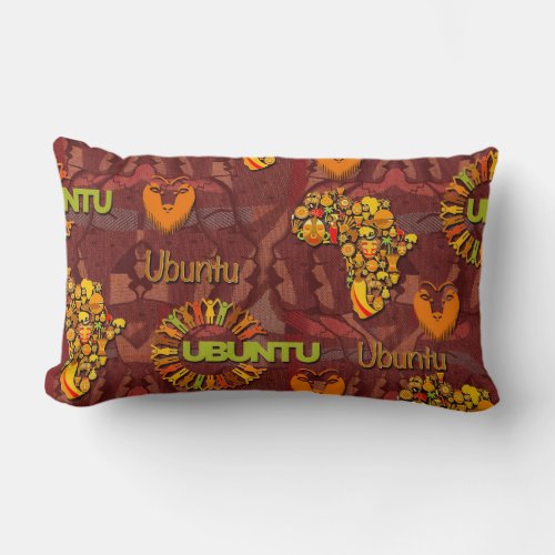 Ubuntu _ I am because we are Lumbar Pillow