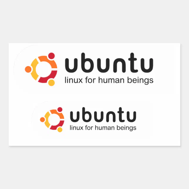 Linux Ubuntu Sticker Ubuntu - Linux for human beings Rectangular Sticker | Zazzle