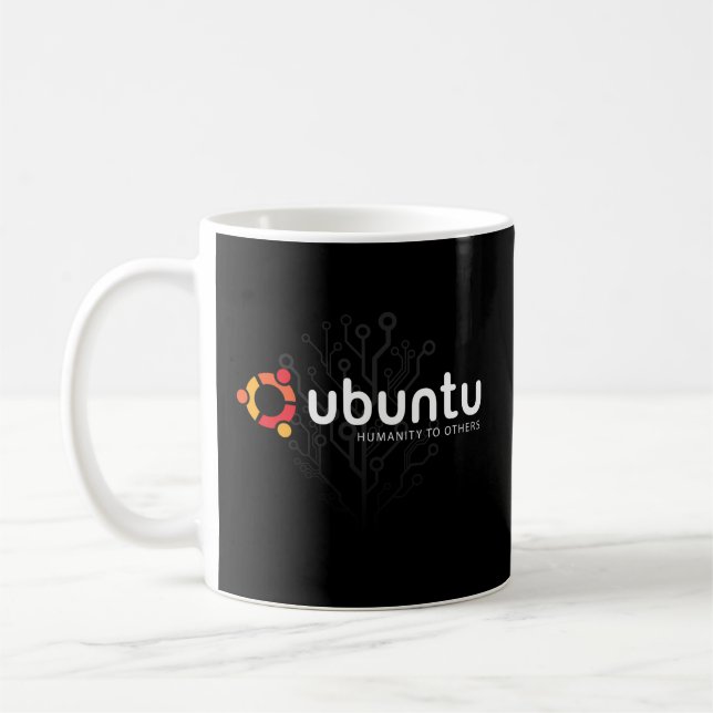 Ubuntu Linux Humanity To Others Coffee Mug (Left)