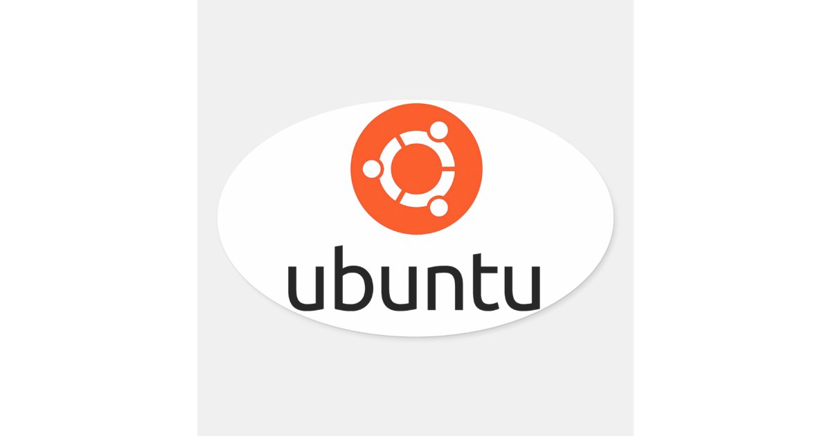 Linux Ubuntu Sticker Ubuntu Linux Logo Oval Sticker | Zazzle