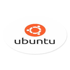 Ubuntu Linux Logo Oval Sticker