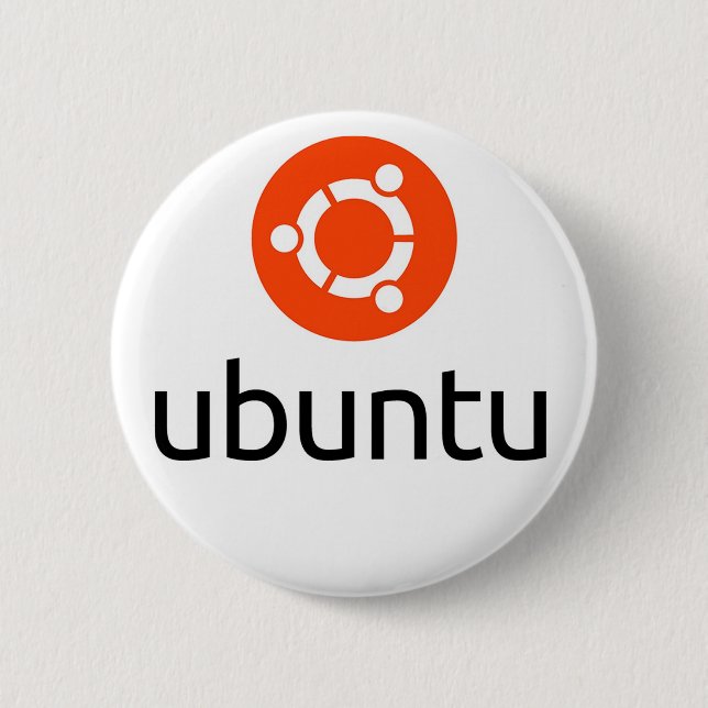 Ubuntu Linux Logo Pinback Button (Front)