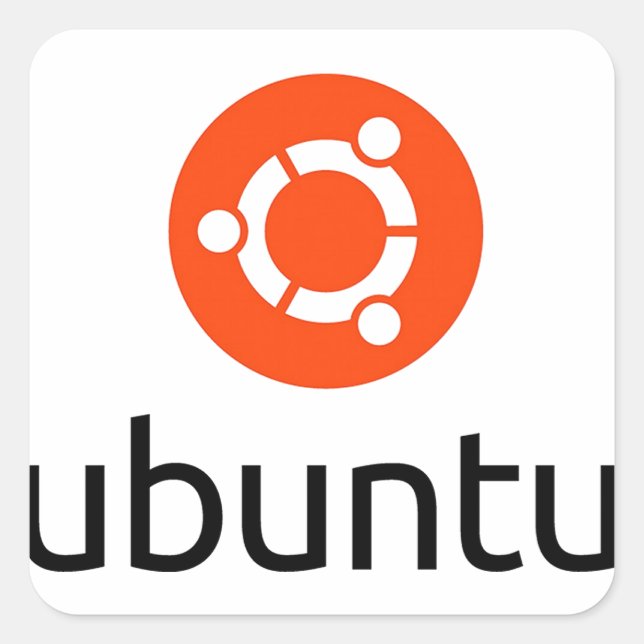 Ubuntu Linux Logo Square Sticker (Front)