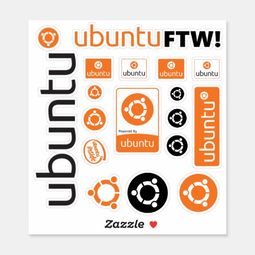 Ubuntu Linux Logos Sticker