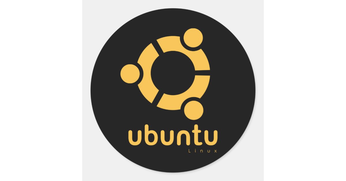 Linux Ubuntu Sticker Ubuntu Linux Open Source Classic Round Sticker | Zazzle
