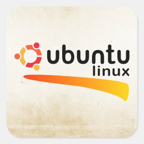 Ubuntu Linux Open Source Square Sticker