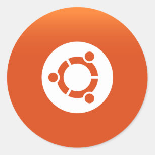 Ubuntu orange grdiant classic round sticker