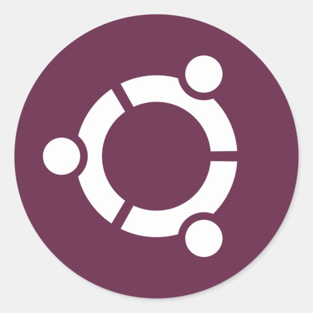 Ubuntu Purple Classic Round Sticker (Front)