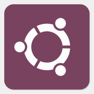 Ubuntu Purple Square Sticker