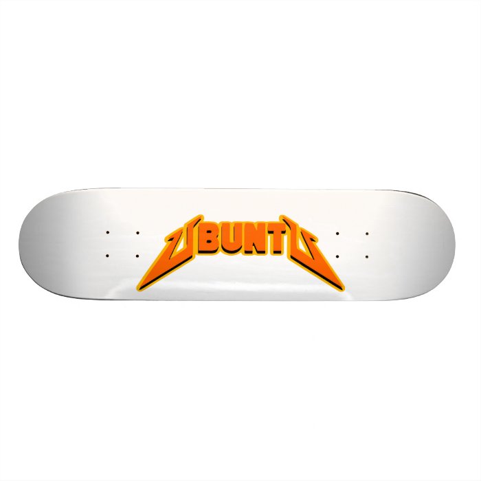 Ubuntu Rock Parody Logo Skateboard