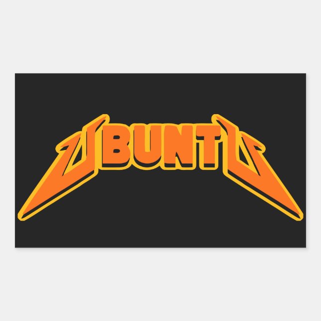 Ubuntu Rock Parody Logo Sticker (Front)