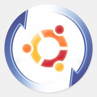 ubuntu-update classic round sticker
