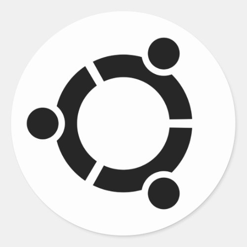 Ubuntu White sticker circle