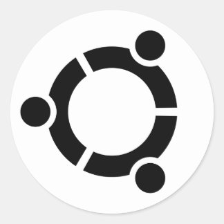 Ubuntu White sticker circle