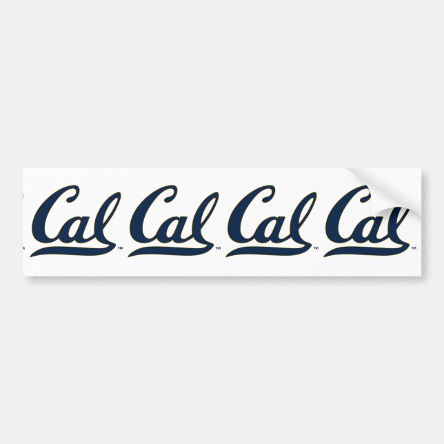 UC Berkeley Cal Logo Blue Bumper Sticker (Front)