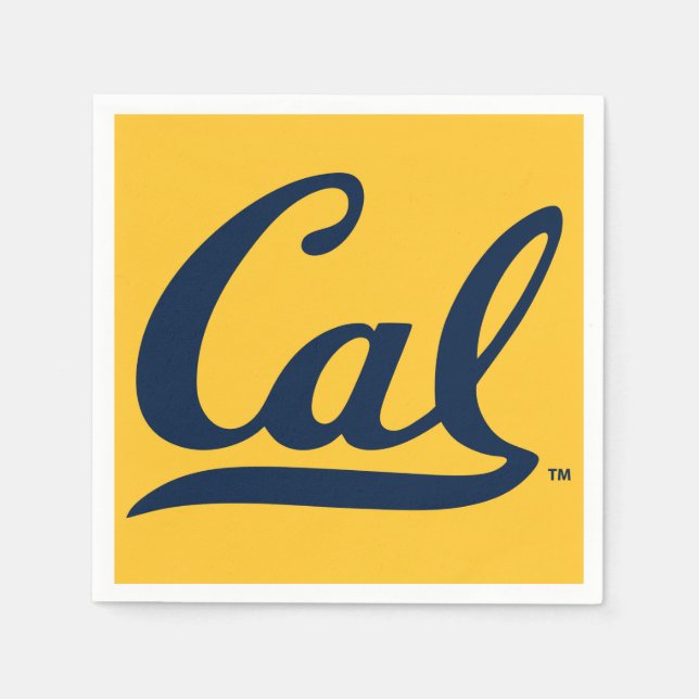 UC Berkeley Cal Logo Blue Paper Napkins (Front)