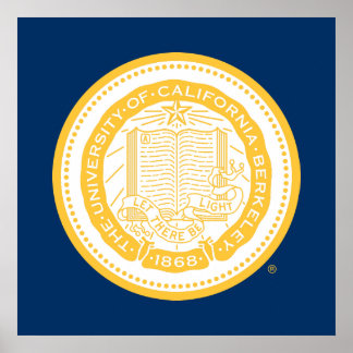 UC Berkeley School Seal - Gold Poster