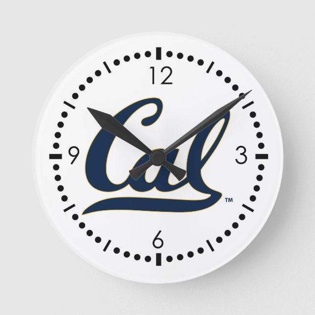 UC Berkley logo Blue Round Clock (Front)
