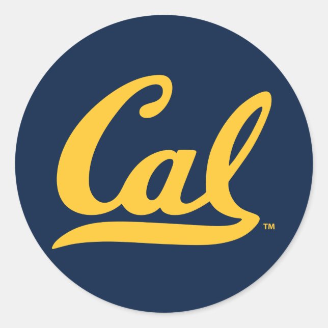 UC Berkley logo Golden Classic Round Sticker (Front)