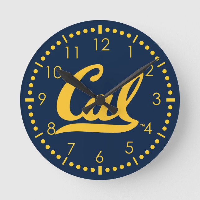 UC Berkley logo Golden Round Clock (Front)