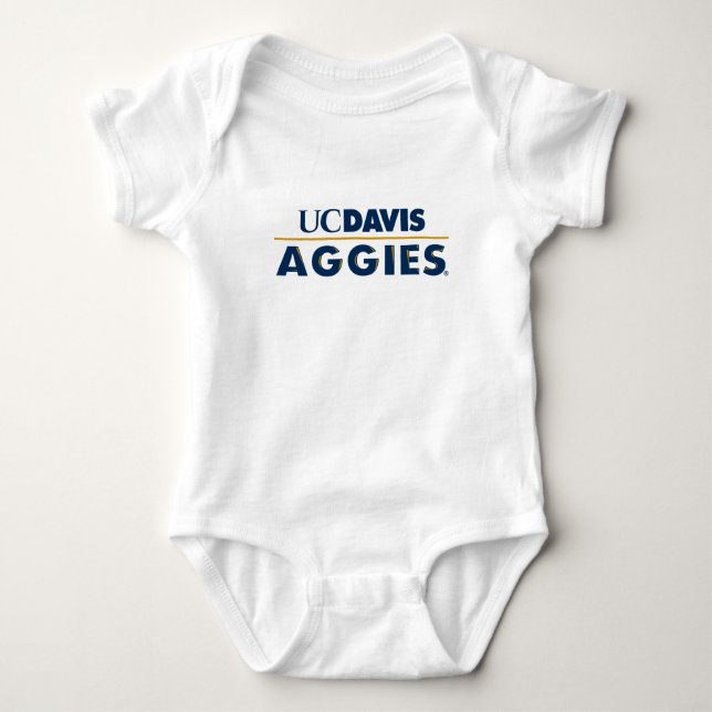UC Davis Aggies Wordmark Baby Bodysuit (Front)
