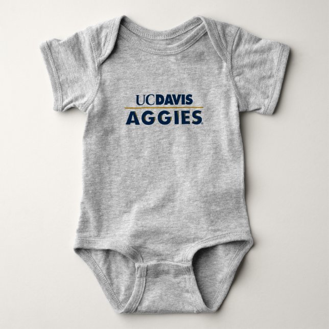 UC Davis Aggies Wordmark Baby Bodysuit (Front)