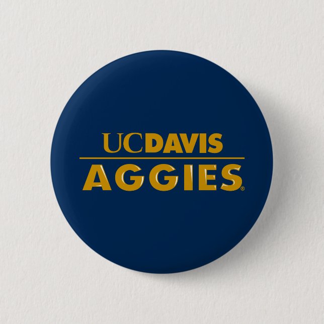 UC Davis Aggies Wordmark Button (Front)