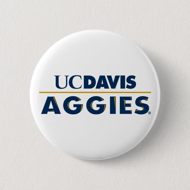 UC Davis Aggies Wordmark Button (Front)