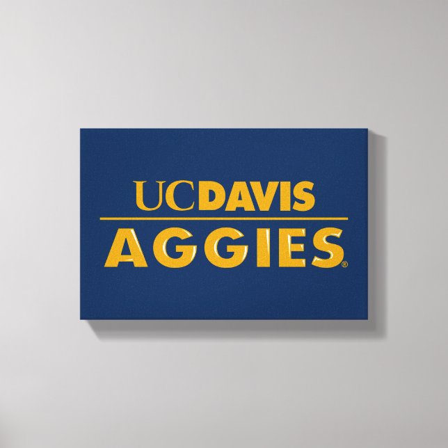 UC Davis Aggies Wordmark Canvas Print (Front)