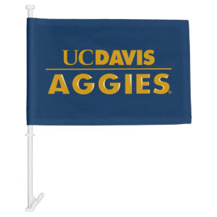 UC Davis Aggies Wordmark Car Flag