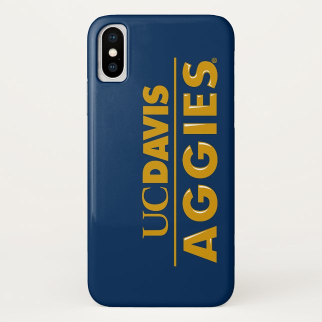UC Davis Aggies Wordmark Case-Mate iPhone Case (Back)